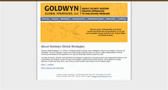 Desktop Screenshot of goldwynstrategies.com