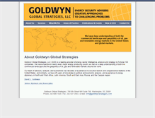 Tablet Screenshot of goldwynstrategies.com